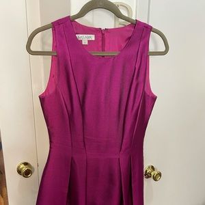 Kay Unger magenta silk blend sleeveless party dress POCKETS!